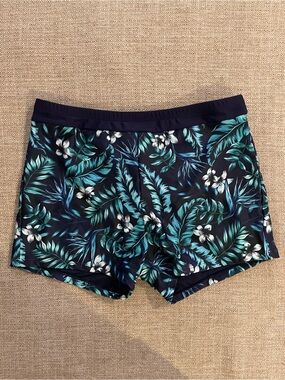 Yonique Boy Short Bikini Bottoms Swimwear Women’s US Size M Floral Lined